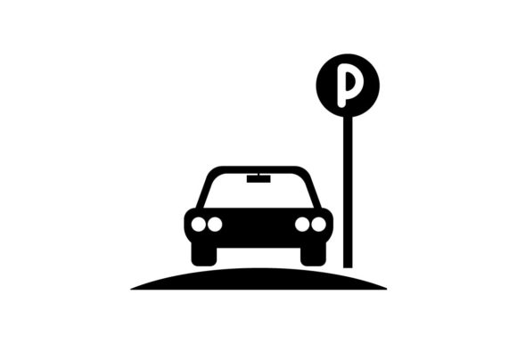 Parking monochrome icon vector by Hoeda80 580x386